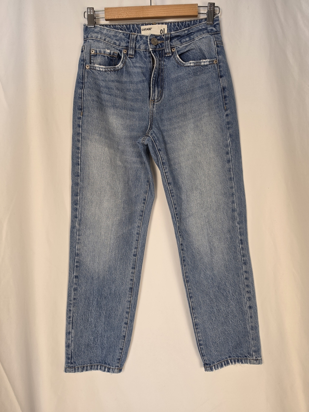 Garage High Rise Straight Leg Jeans Light Wash Size 1
